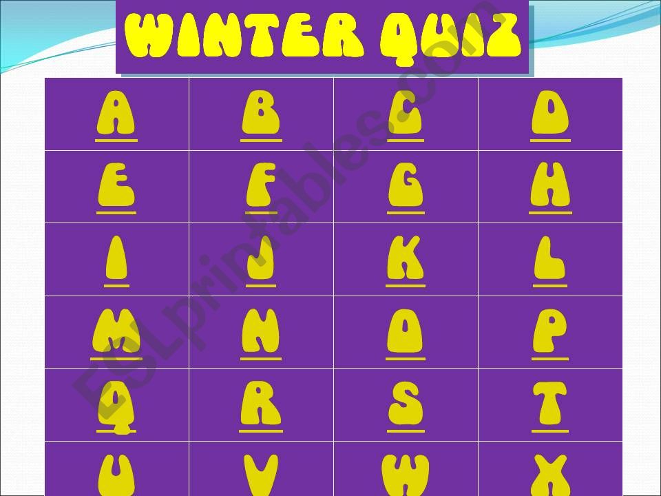 Winter Quiz powerpoint
