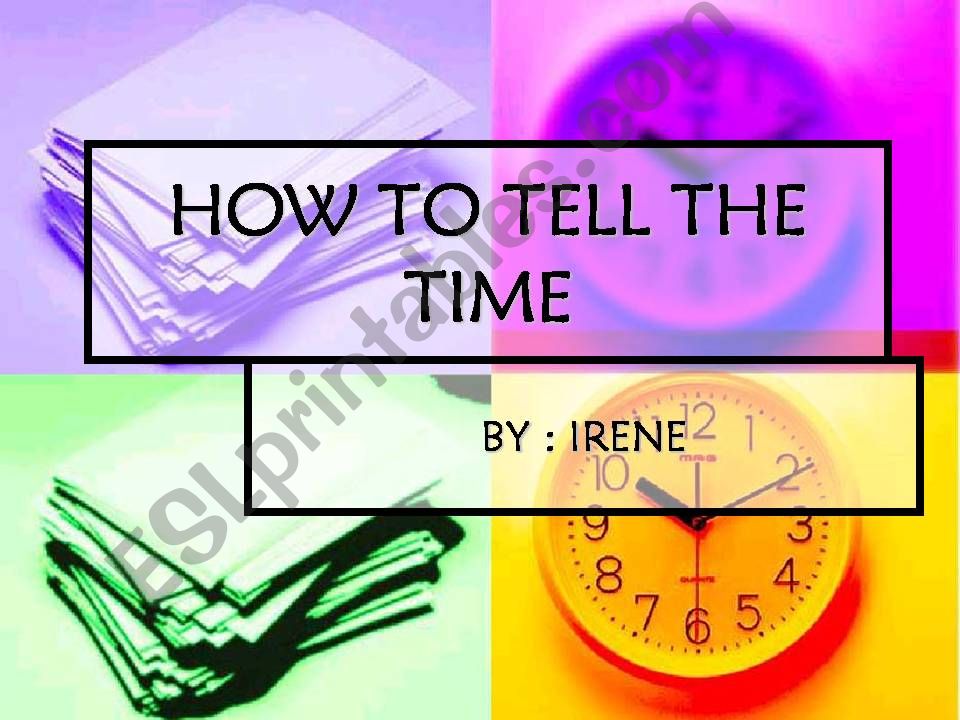 Telling the Time powerpoint