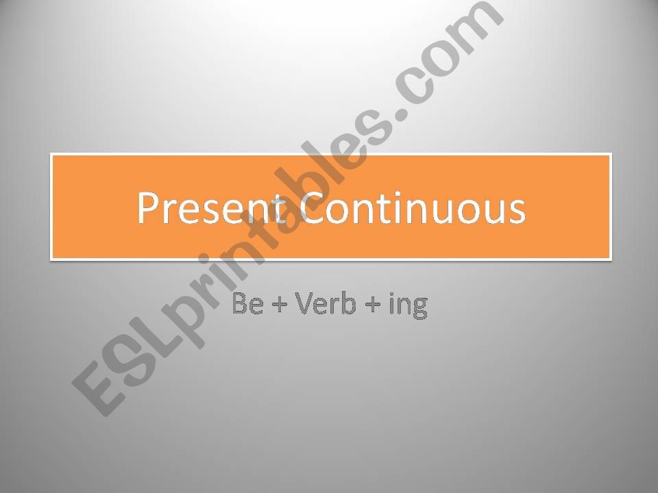 Present Continuous powerpoint