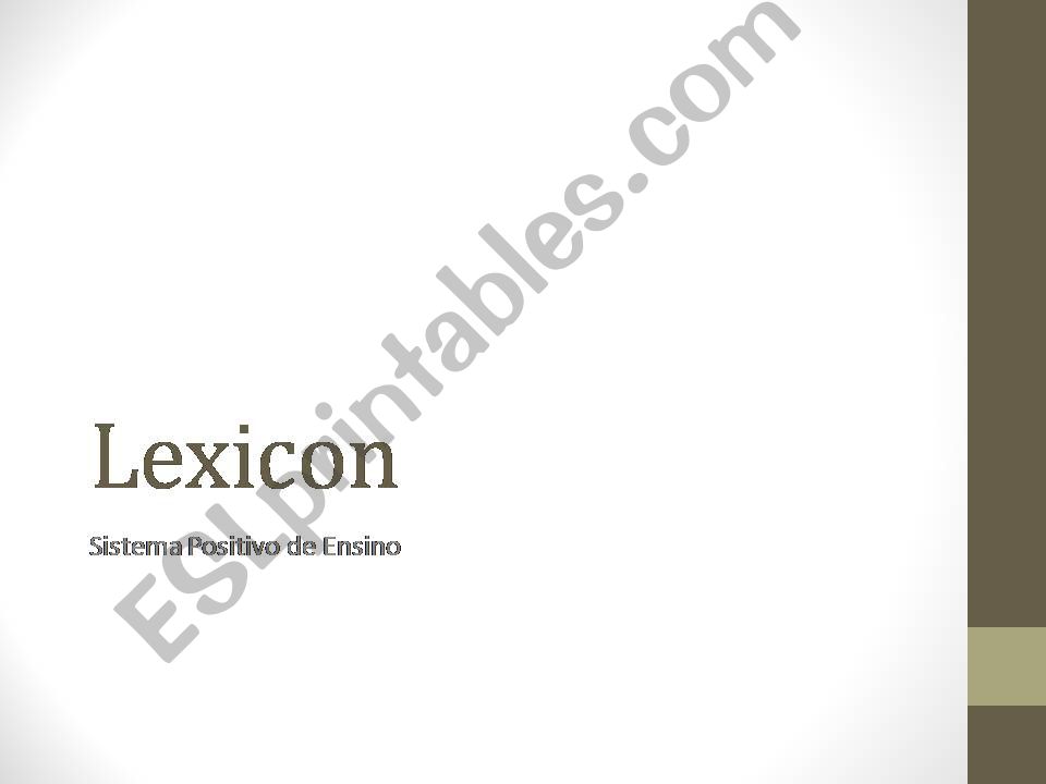 Lexicon powerpoint