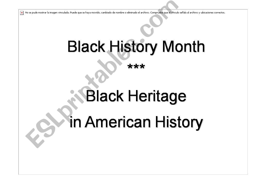 black heritage in American history