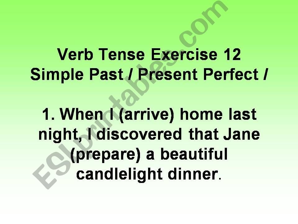 present perfect or simple past