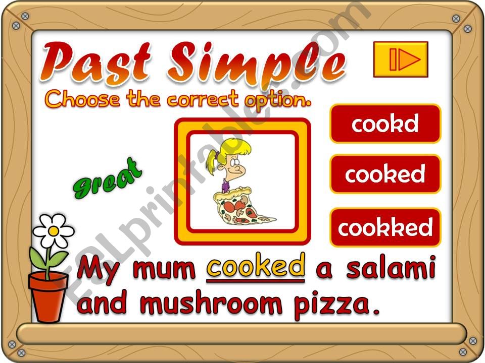 Past Simple - regular verbs *GAME*  (2)