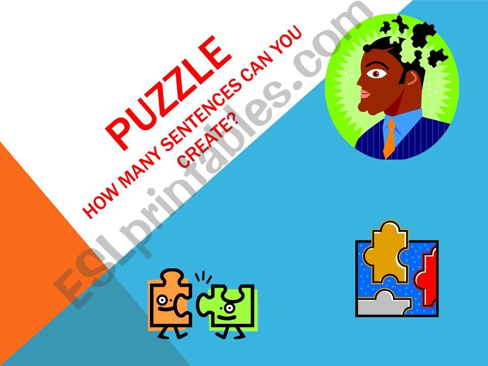 PUZZLE-ORDER THE SENTENCES powerpoint
