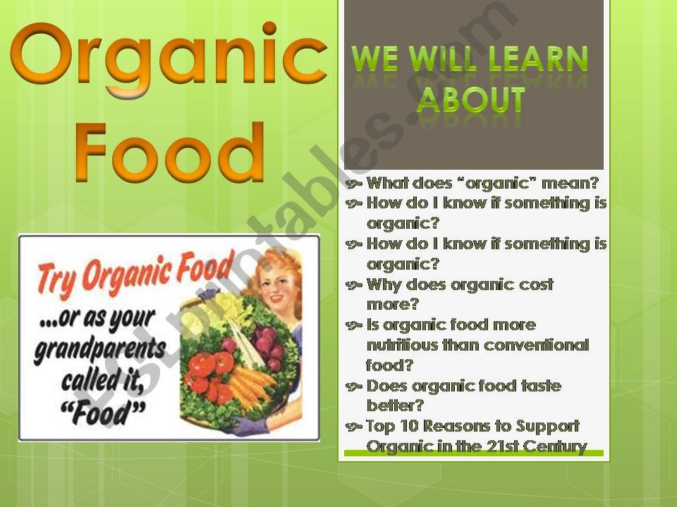 Organic Food powerpoint