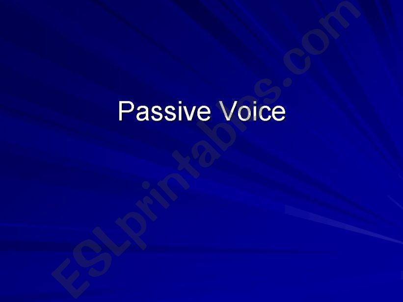 Passive voice powerpoint