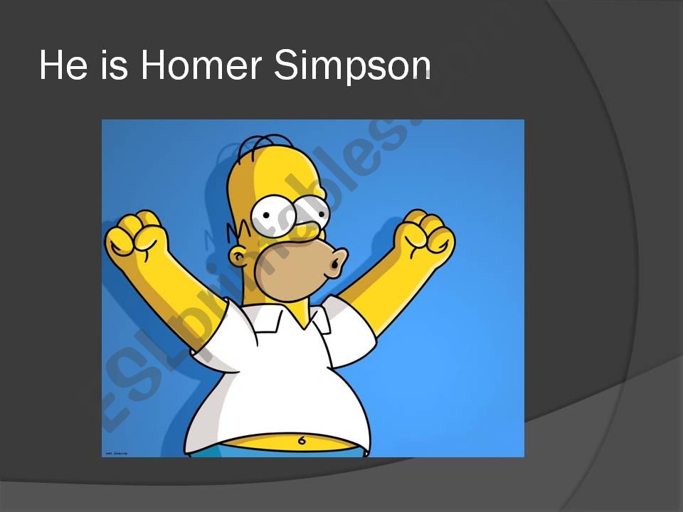 Homer Simpson Daily Routine powerpoint