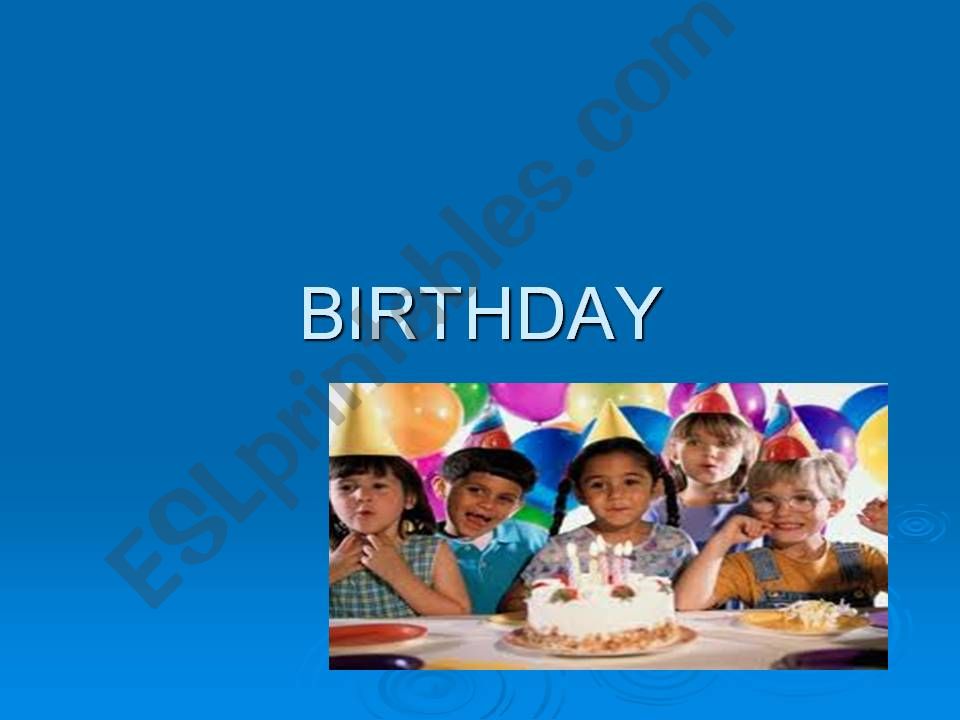 Birthday vocabulary powerpoint