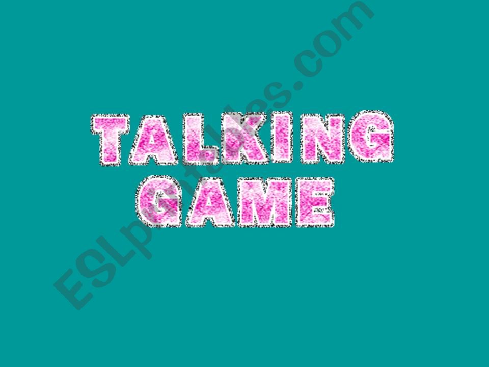 JOBS - TALKING GAME powerpoint