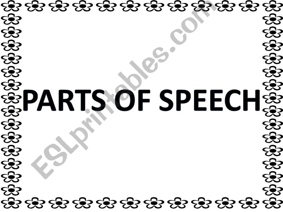 Parts of Speech powerpoint