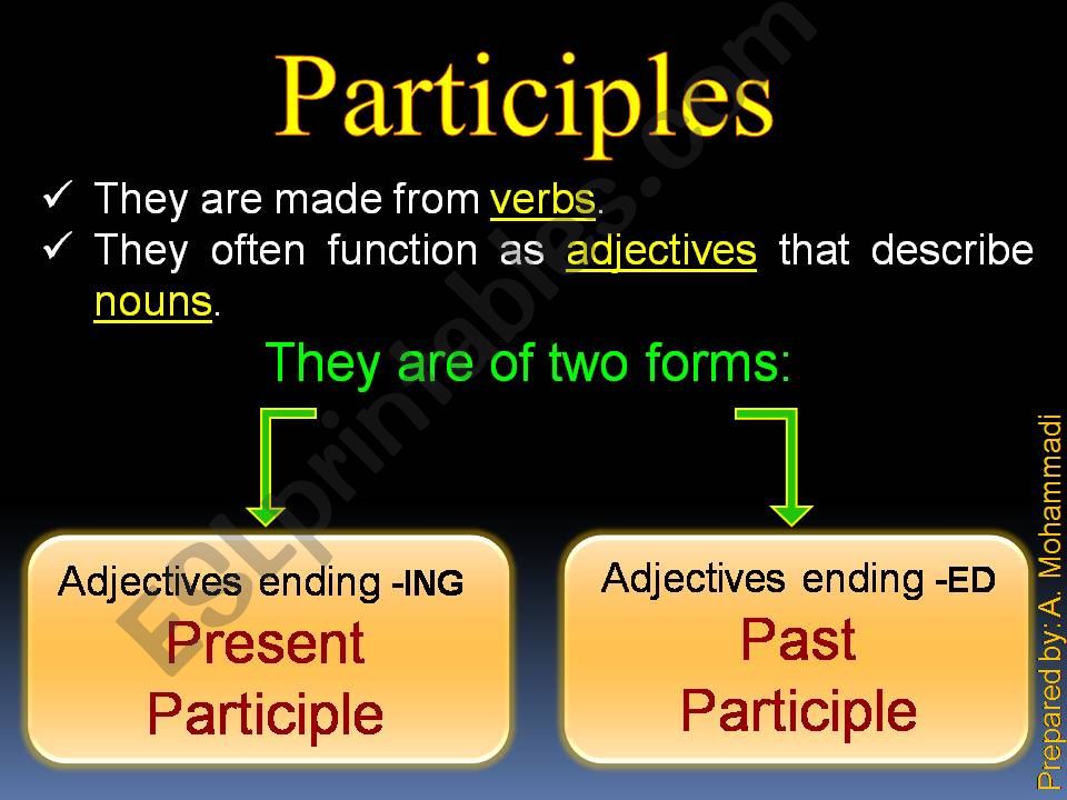 Participles powerpoint