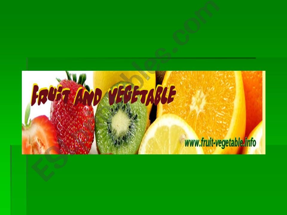 vegetables & fruits powerpoint