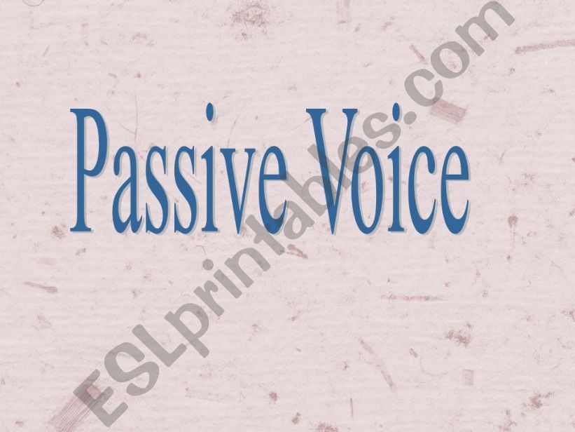 The Passive Voice powerpoint