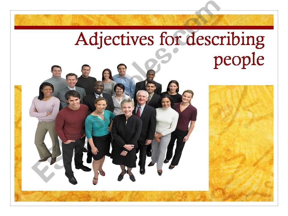 Describing people and animals powerpoint