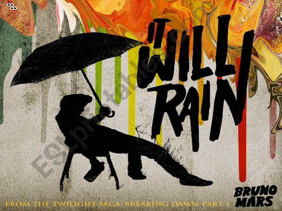 Bruno Mars: It Will Rain powerpoint