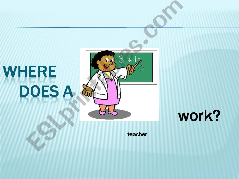 Occupations and Workplaces 1 powerpoint