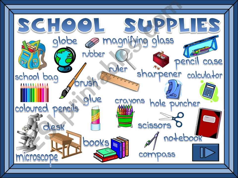 School supplies - Game (1) powerpoint