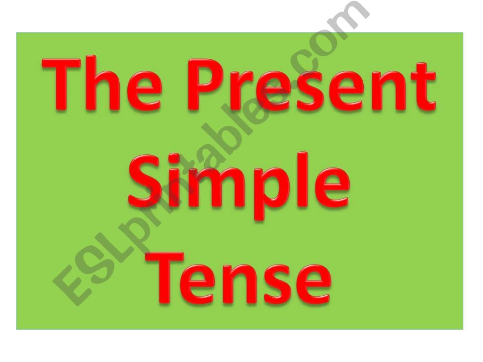 Present Simple Tense Powerpoint