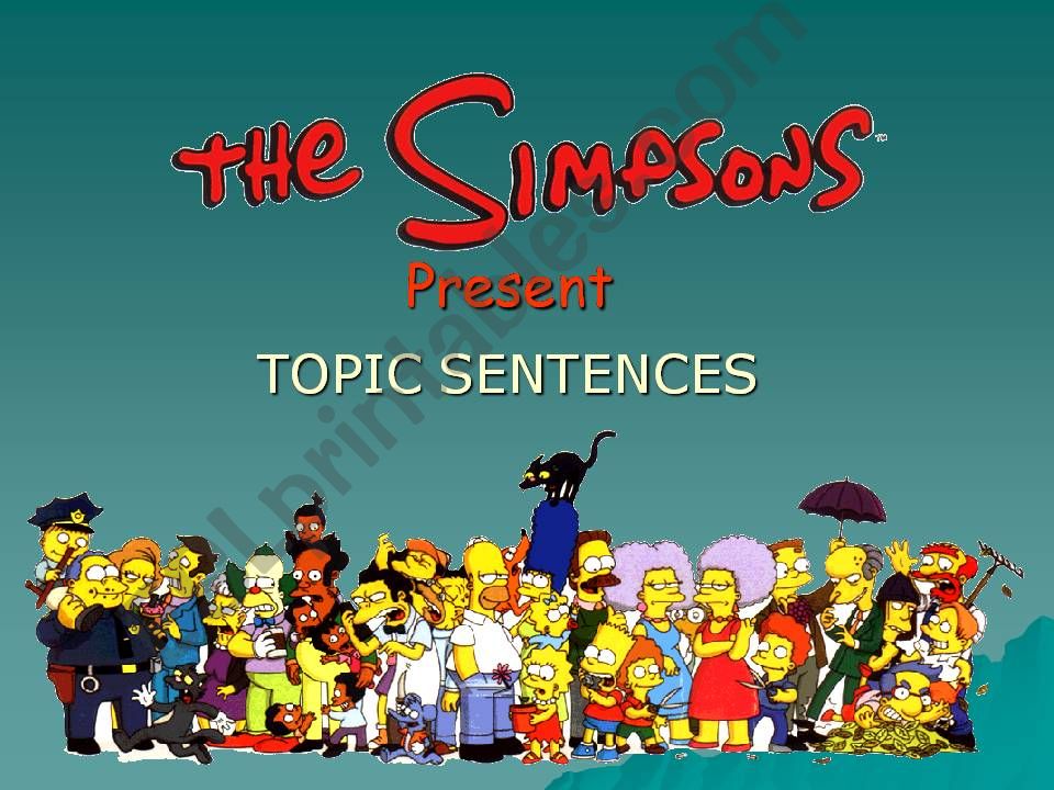 Topic Sentences Starring the Simpsons