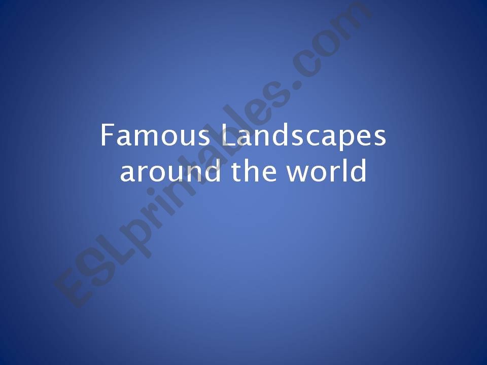 Describe a place  powerpoint