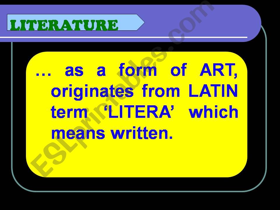Forms of Literature powerpoint