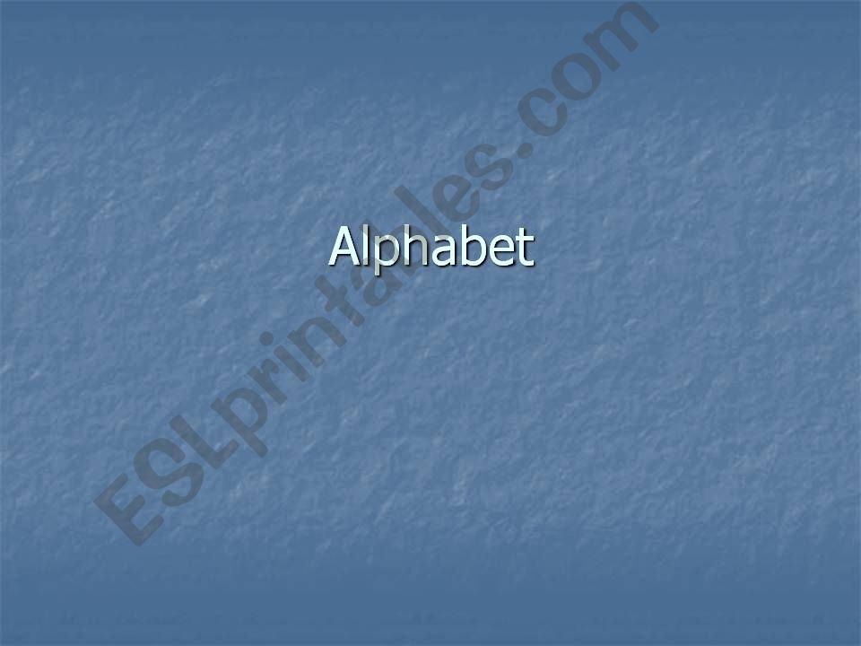 Alphabet powerpoint