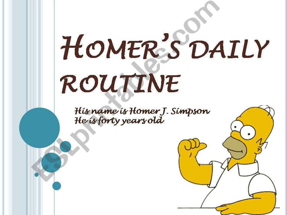 Homers daily routine powerpoint