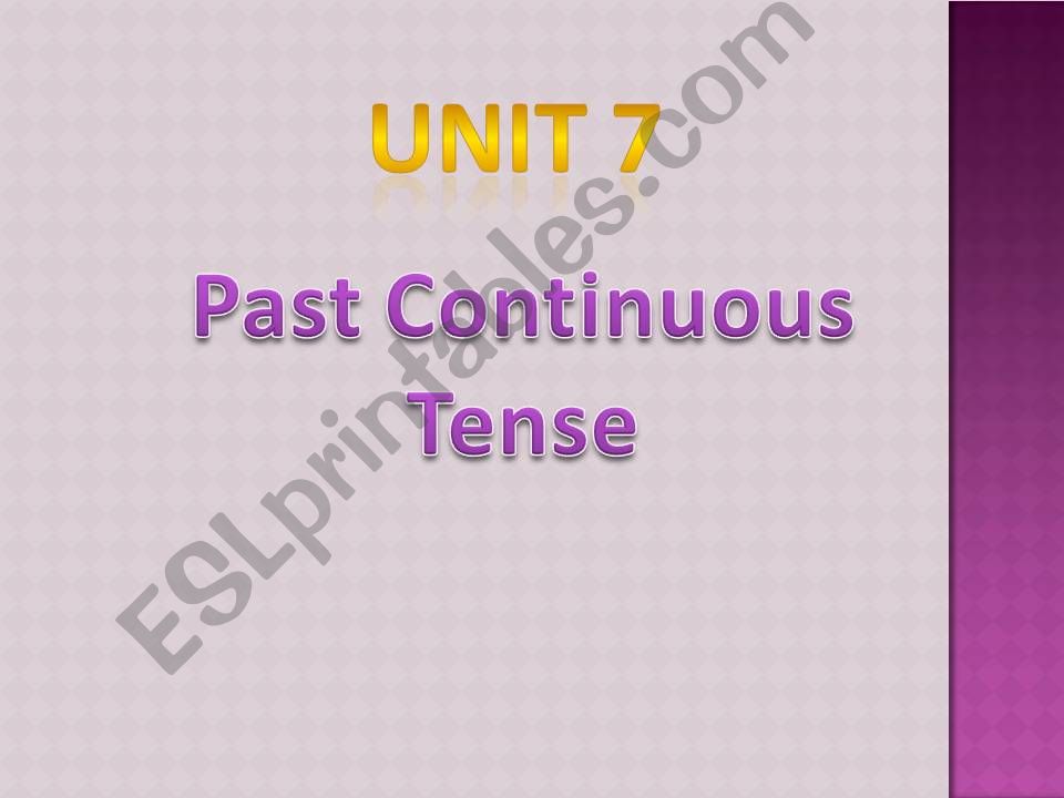 past continuous Tense powerpoint