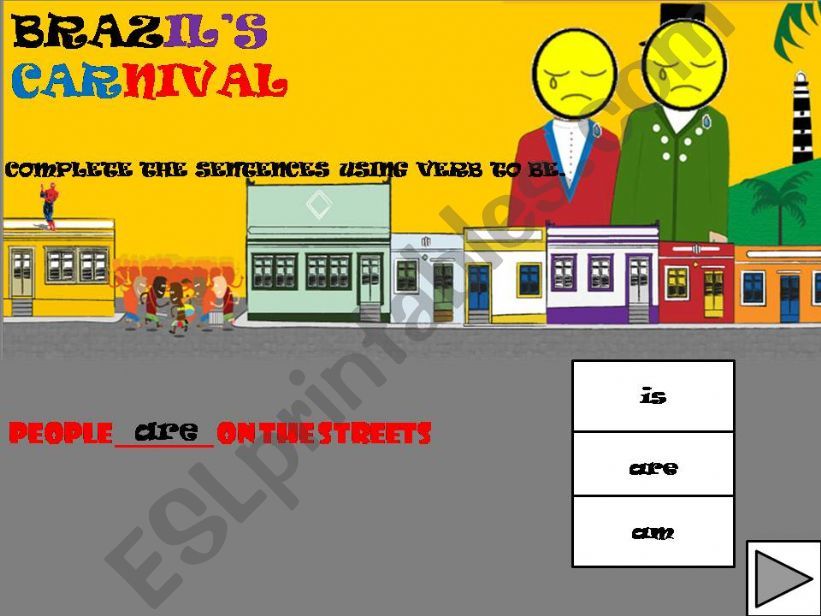 VERB TO BE CARNIVAL TIME powerpoint