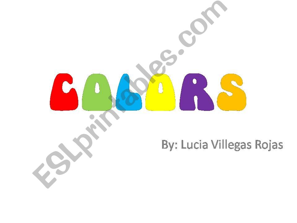 Colors poem powerpoint