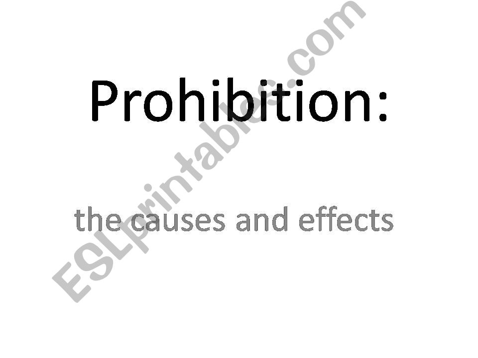 Prohibition powerpoint