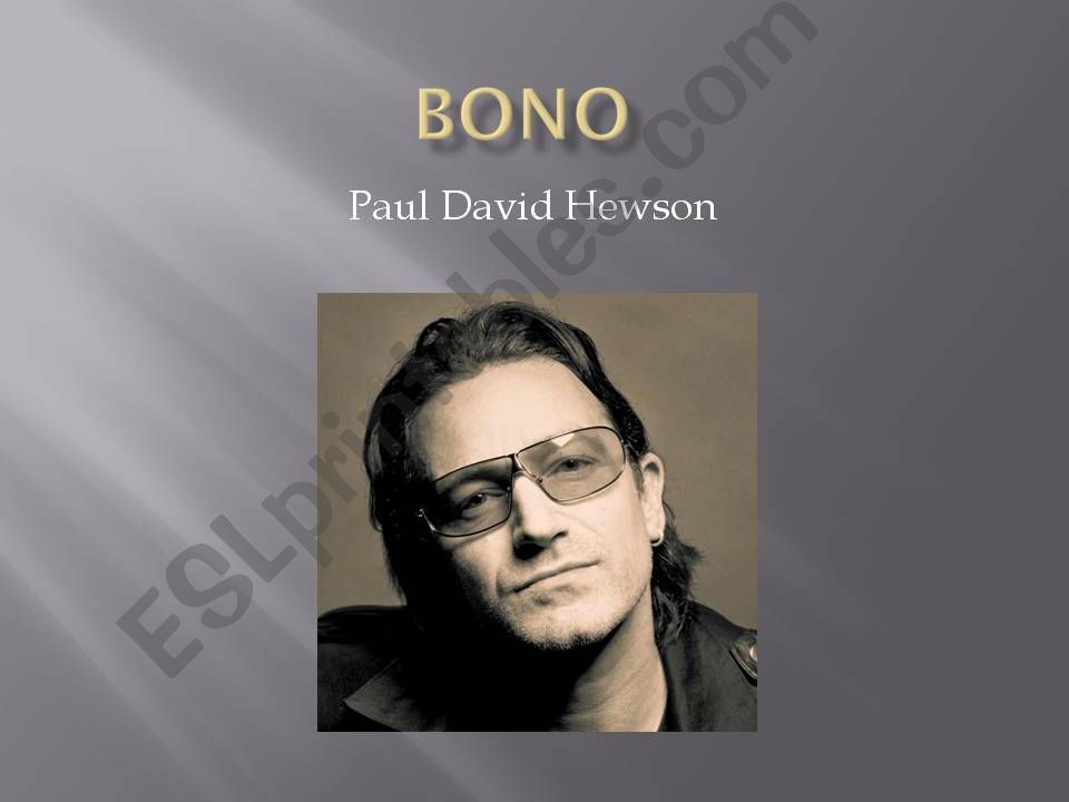 Bono - U2 - presentation powerpoint