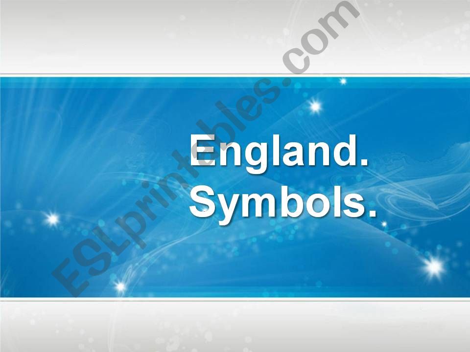 Symbols of England. Part 1 powerpoint