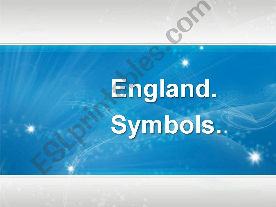 Symbols of England. Part 2 powerpoint