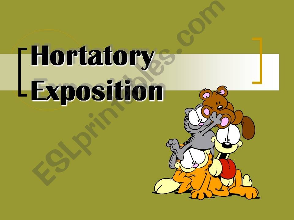 HORTATORY EXPOSITION powerpoint