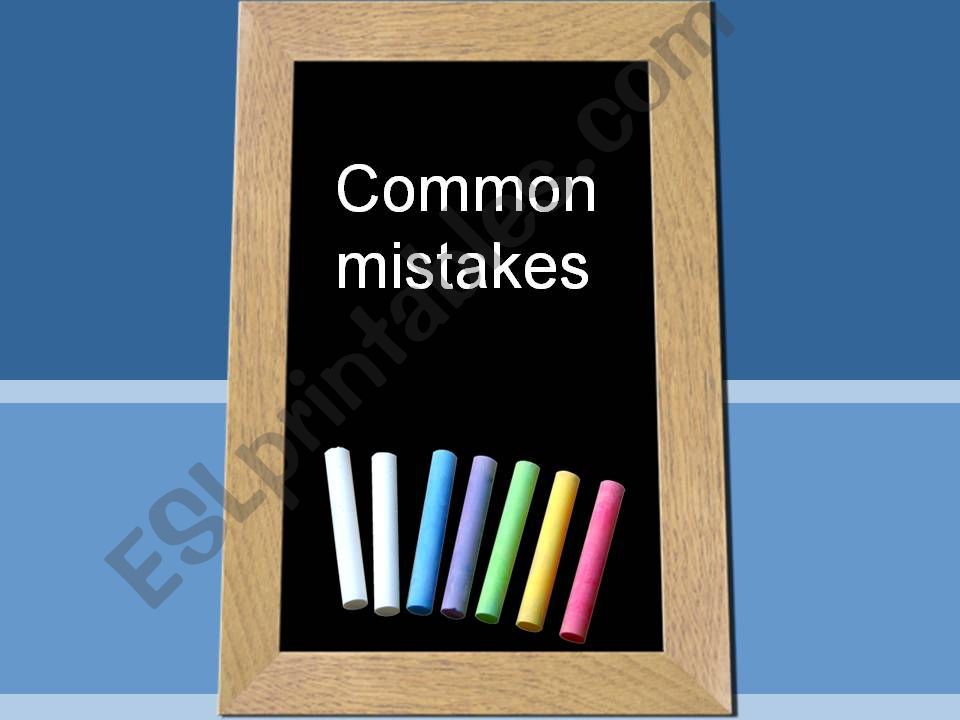 Common mistakes powerpoint