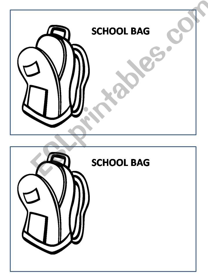 school bag objects powerpoint