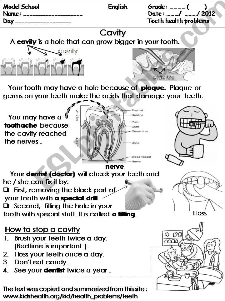 health problem CAVITY A powerpoint