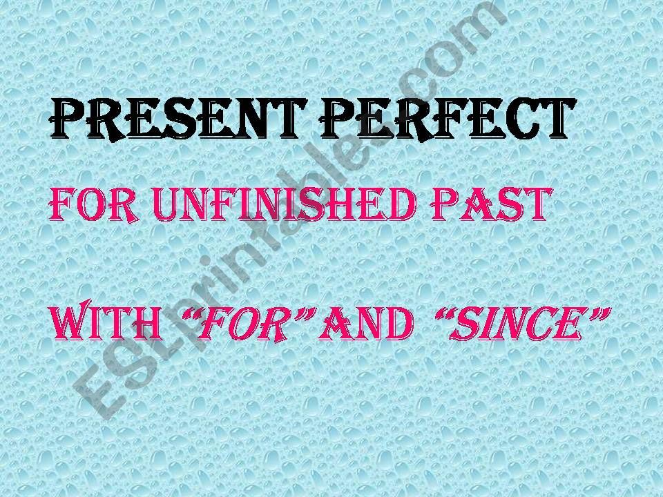 For and since powerpoint