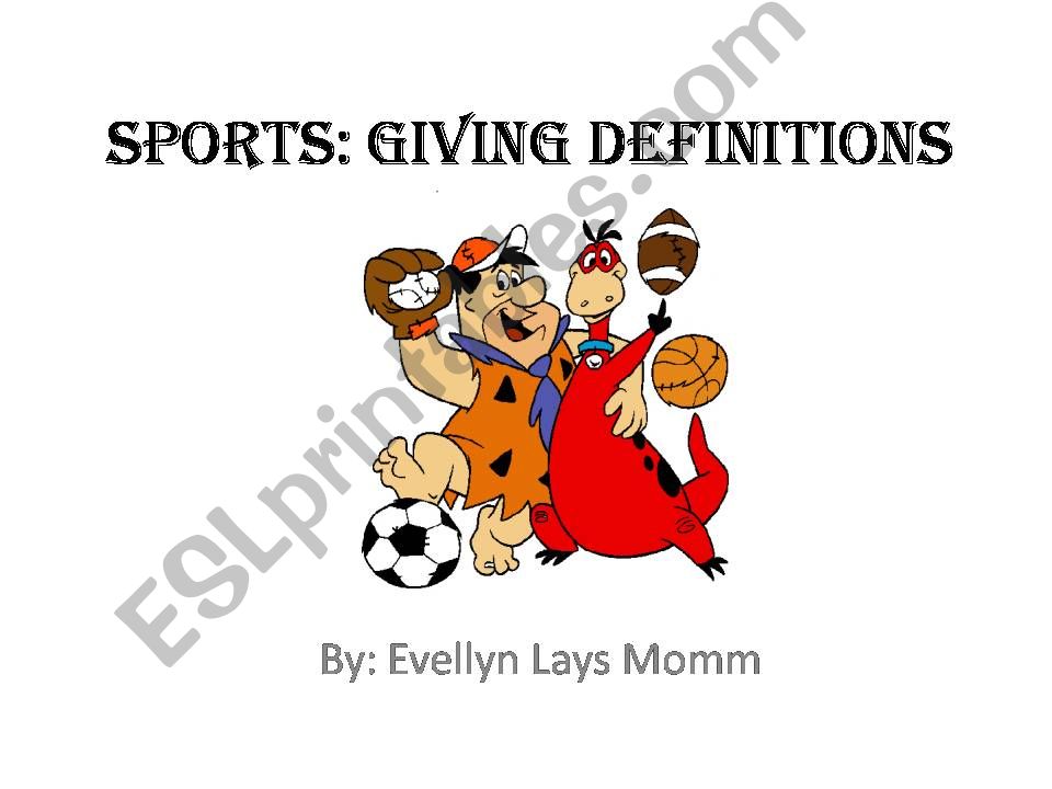 sports: giving definitions powerpoint