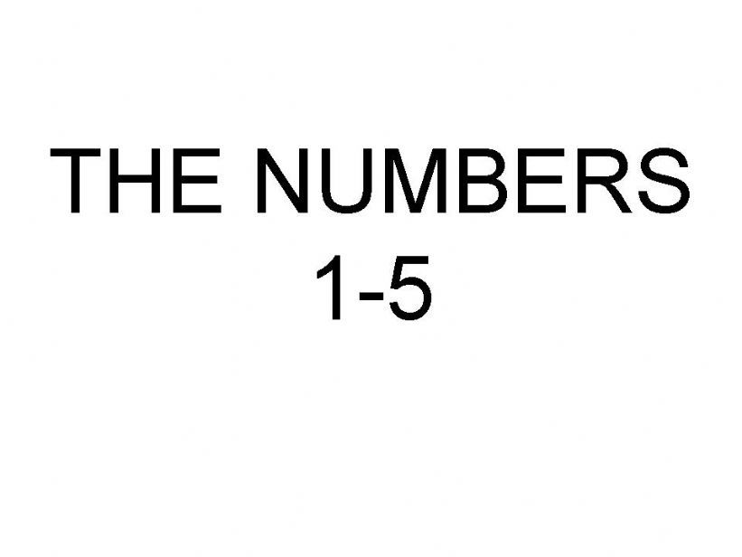 tHE NUMBERS powerpoint