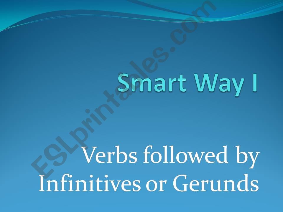 Gerunds and Infinitives powerpoint