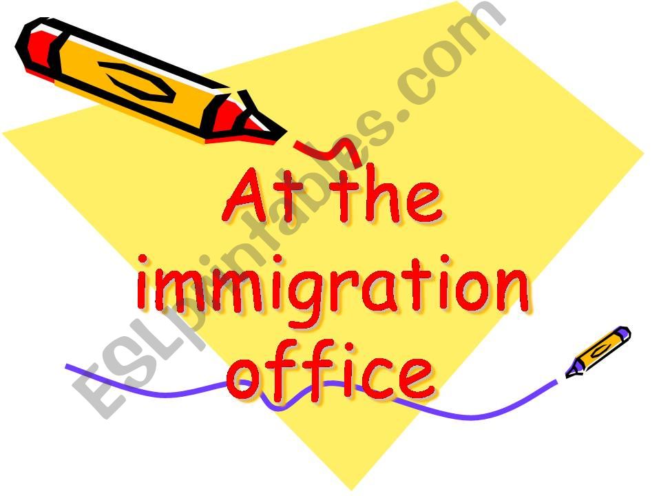 ESL - English PowerPoints: Immigration Powerpoint