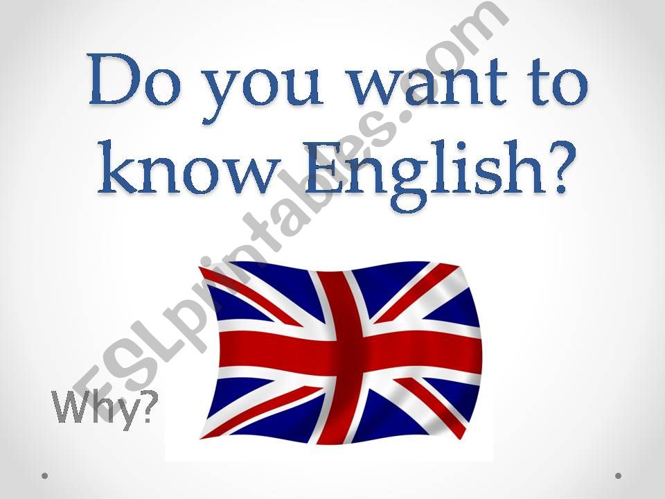 Do You Want To Know English? powerpoint