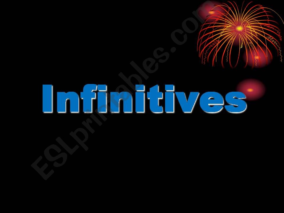 INFINITIVE powerpoint