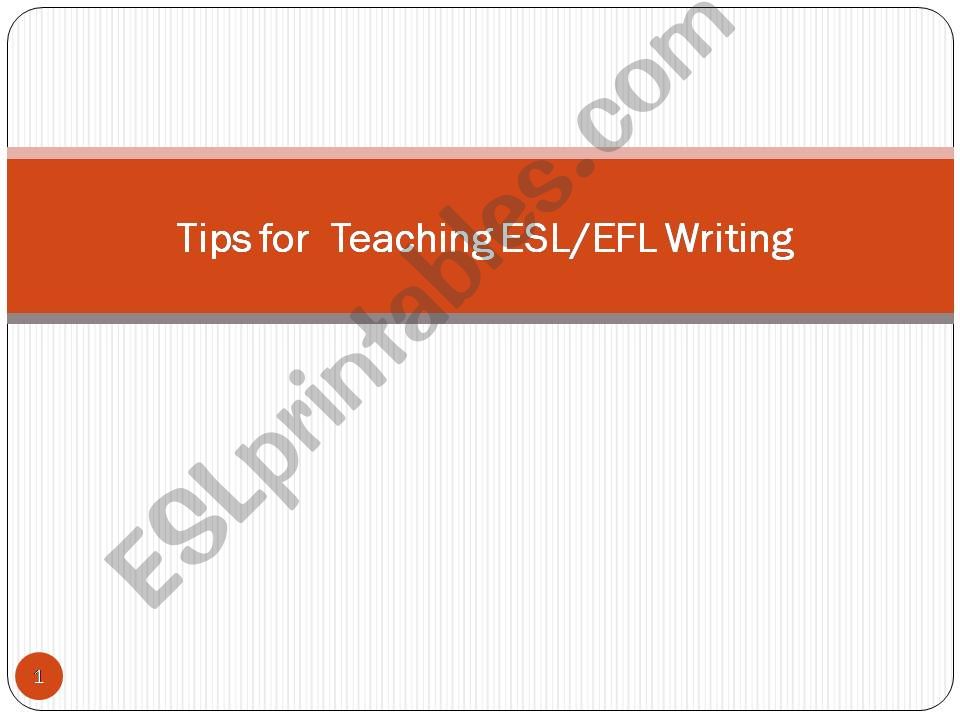 Teaching Writing powerpoint