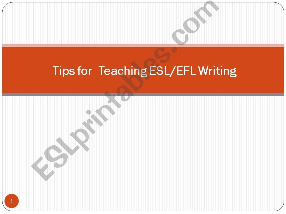 Teaching Writing powerpoint