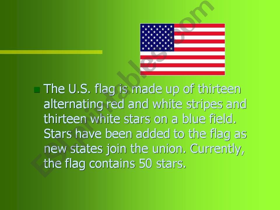 English speaking countries - THE USA 2