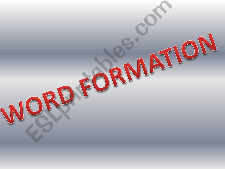 WORD FORMATION powerpoint