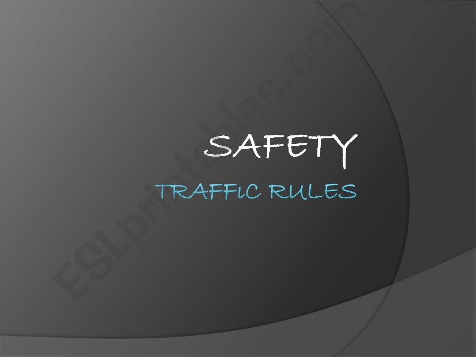 traffic rules spot on 6 powerpoint
